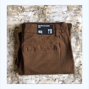 Men’s RSQ New York slim straight chino 36x30 NWT